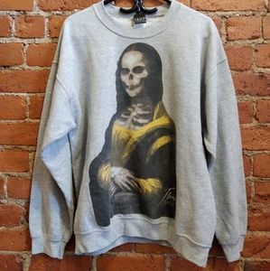 Mona Lisa GLOW IN THE DARK Skeleton sweatshirt